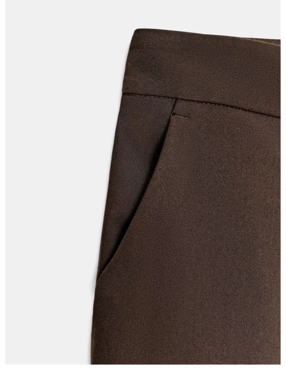 Tailored Knee-Length Shorts in Dark Brown - Picture 8 of 8
